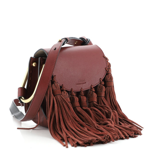 Fringe Tassel Hudson Bag Leather Mini