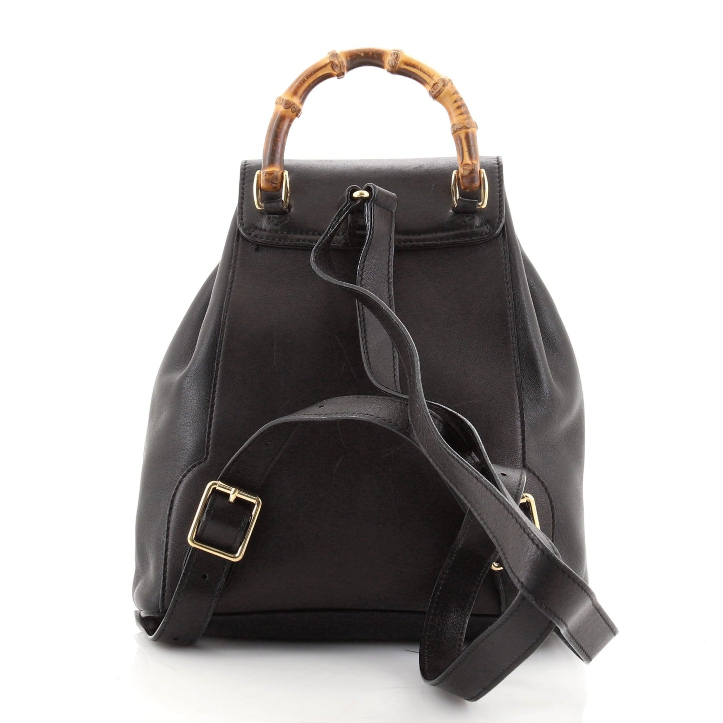 Vintage Bamboo Backpack Leather Mini