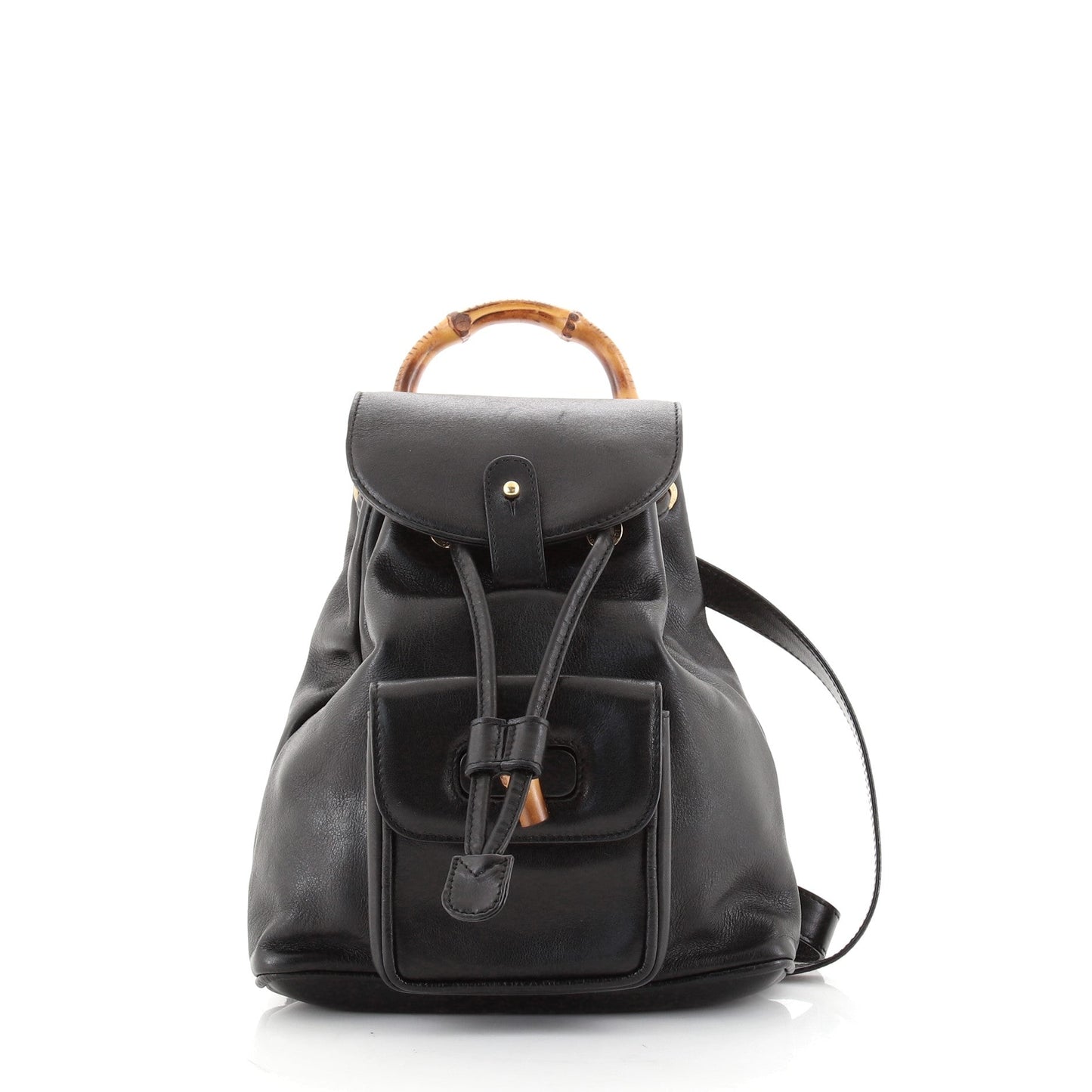Vintage Bamboo Backpack Leather Mini