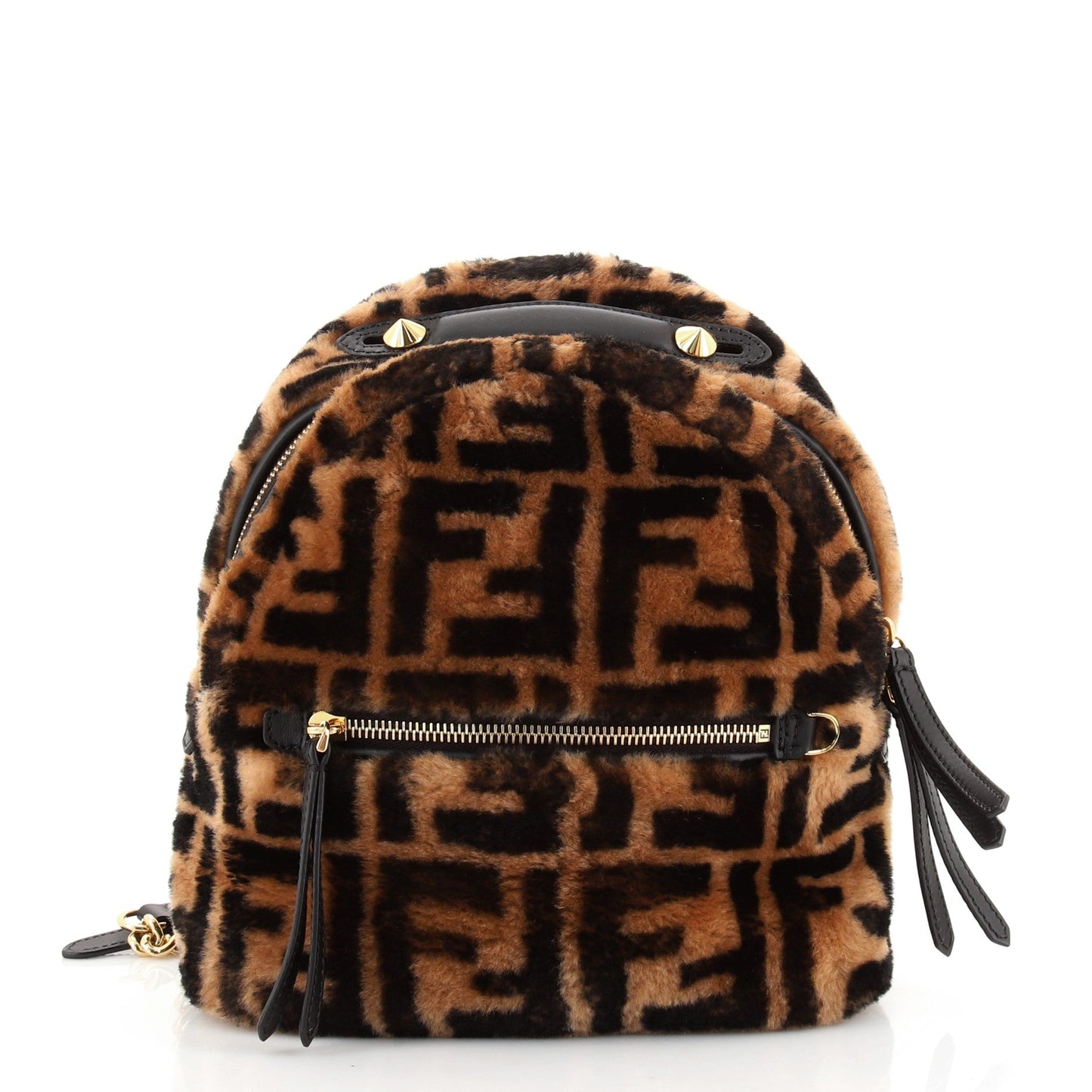 Zip Backpack Zucca Shearling Mini