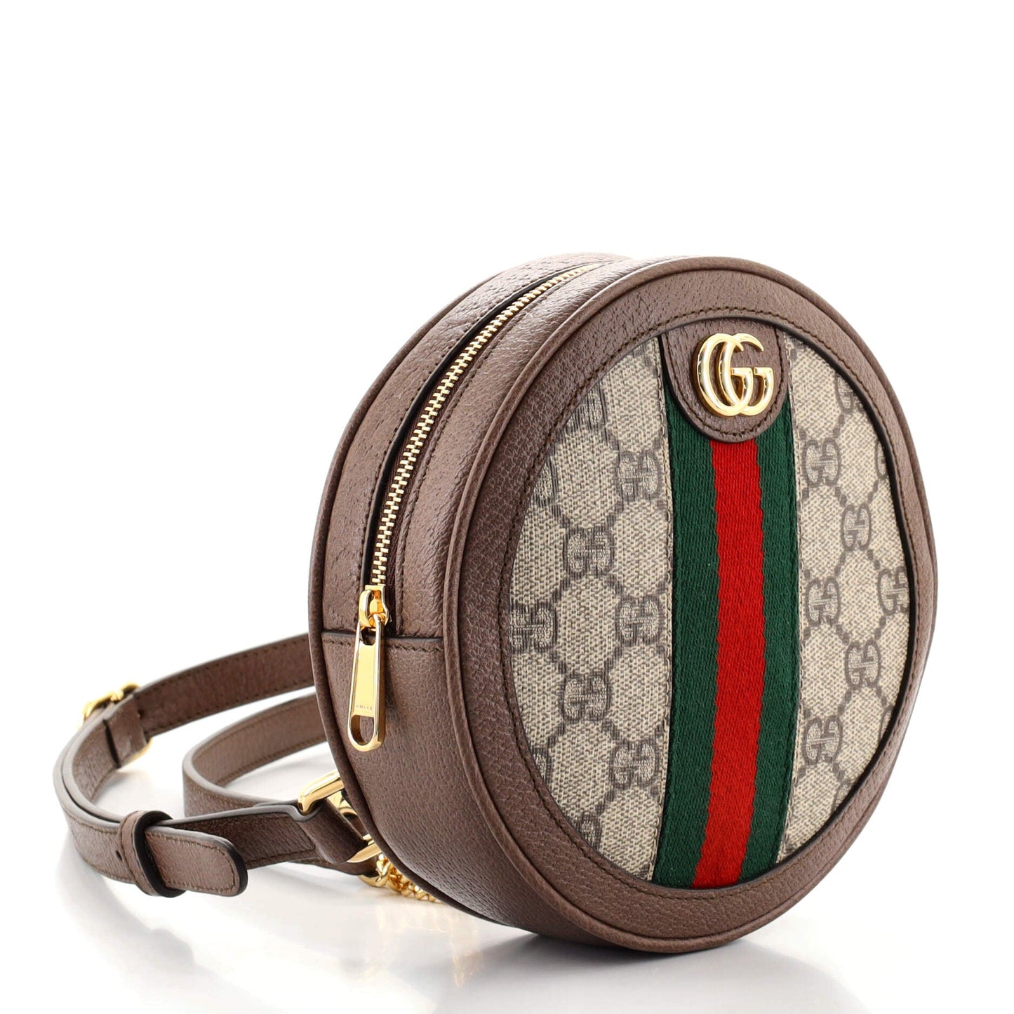 Ophidia Round Backpack GG Coated Canvas Mini