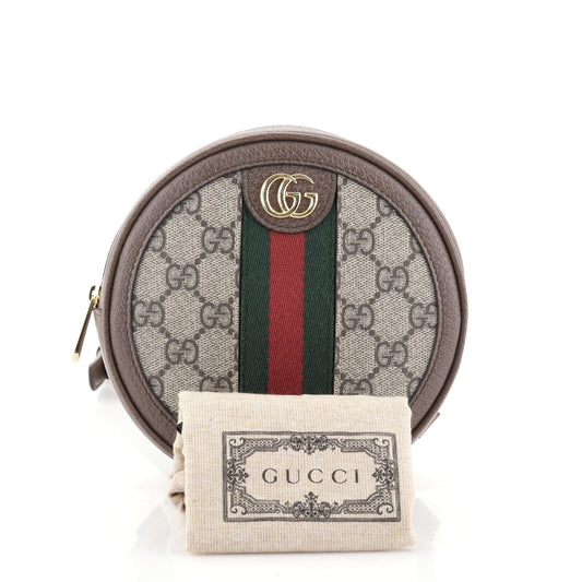 Ophidia Round Backpack GG Coated Canvas Mini