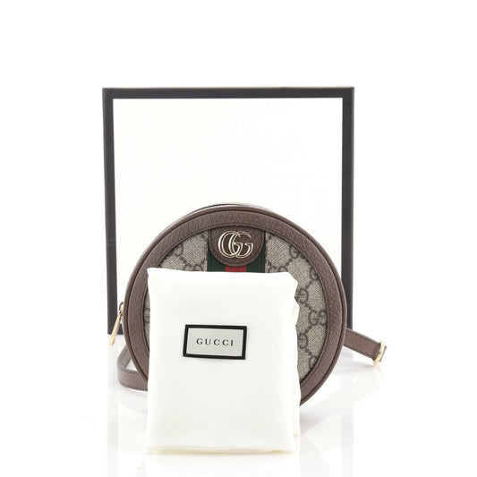 Ophidia Round Backpack GG Coated Canvas Mini