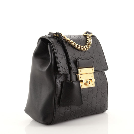 Padlock Backpack Guccissima Leather Mini