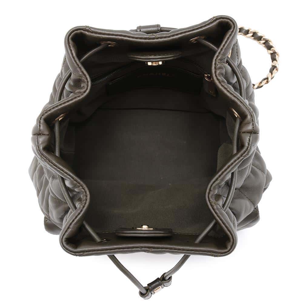 CHANEL Matelasse Backpack KhakiAS4342 Lambskin