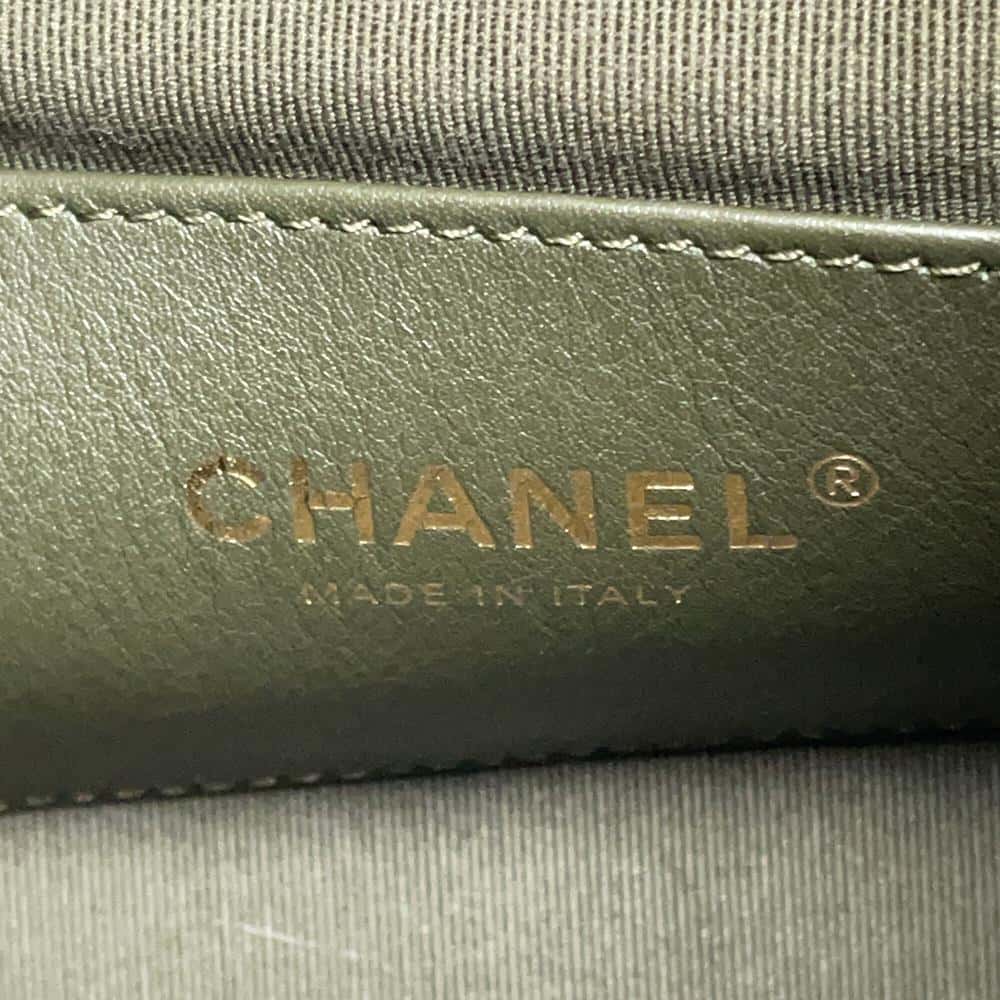 CHANEL Matelasse Backpack KhakiAS4342 Lambskin