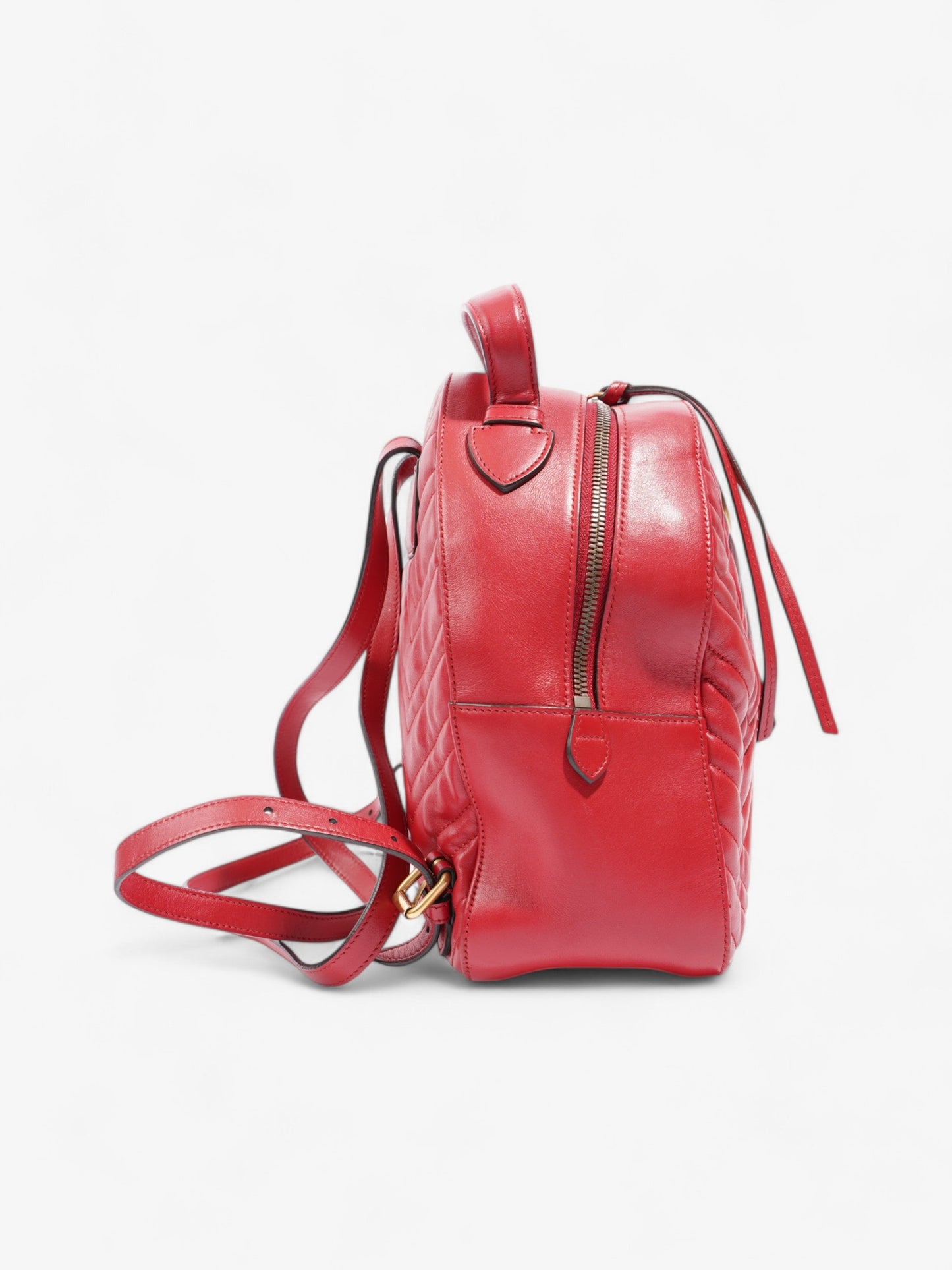 Gucci Marmont Backpack Red Matelasse Leather