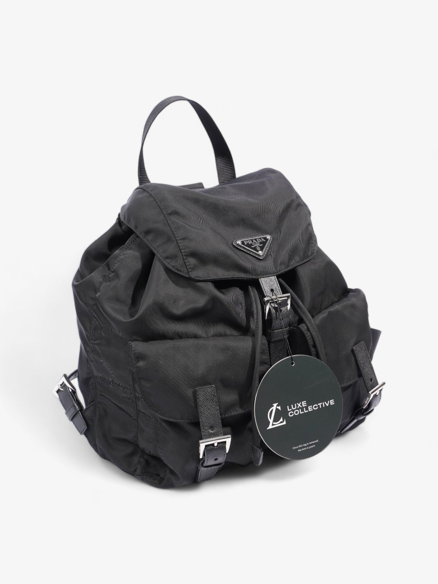 Tessuto Backpack Black Re Nylon Medium