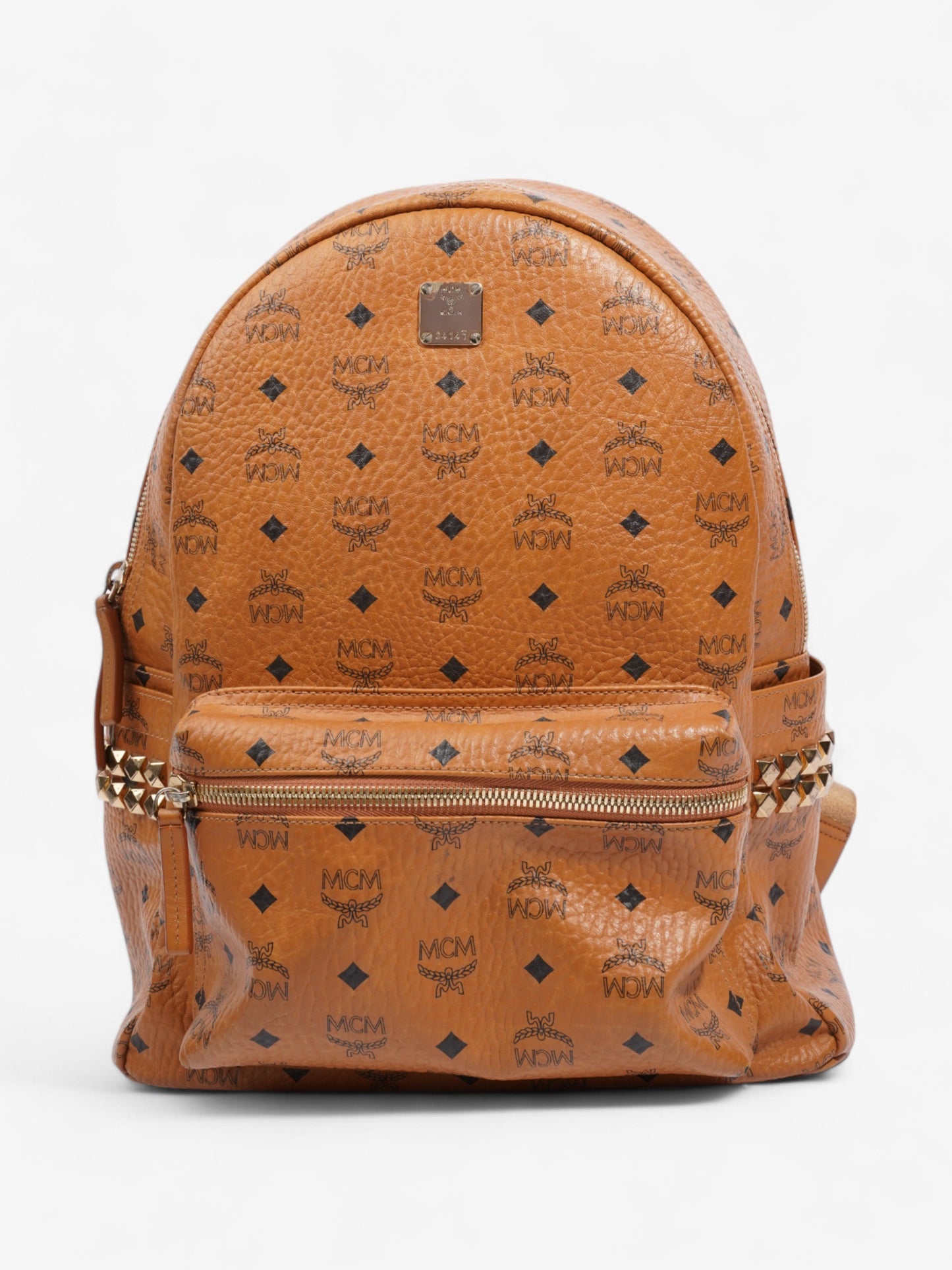 MCM Stark Backpack Cognac Leather Medium