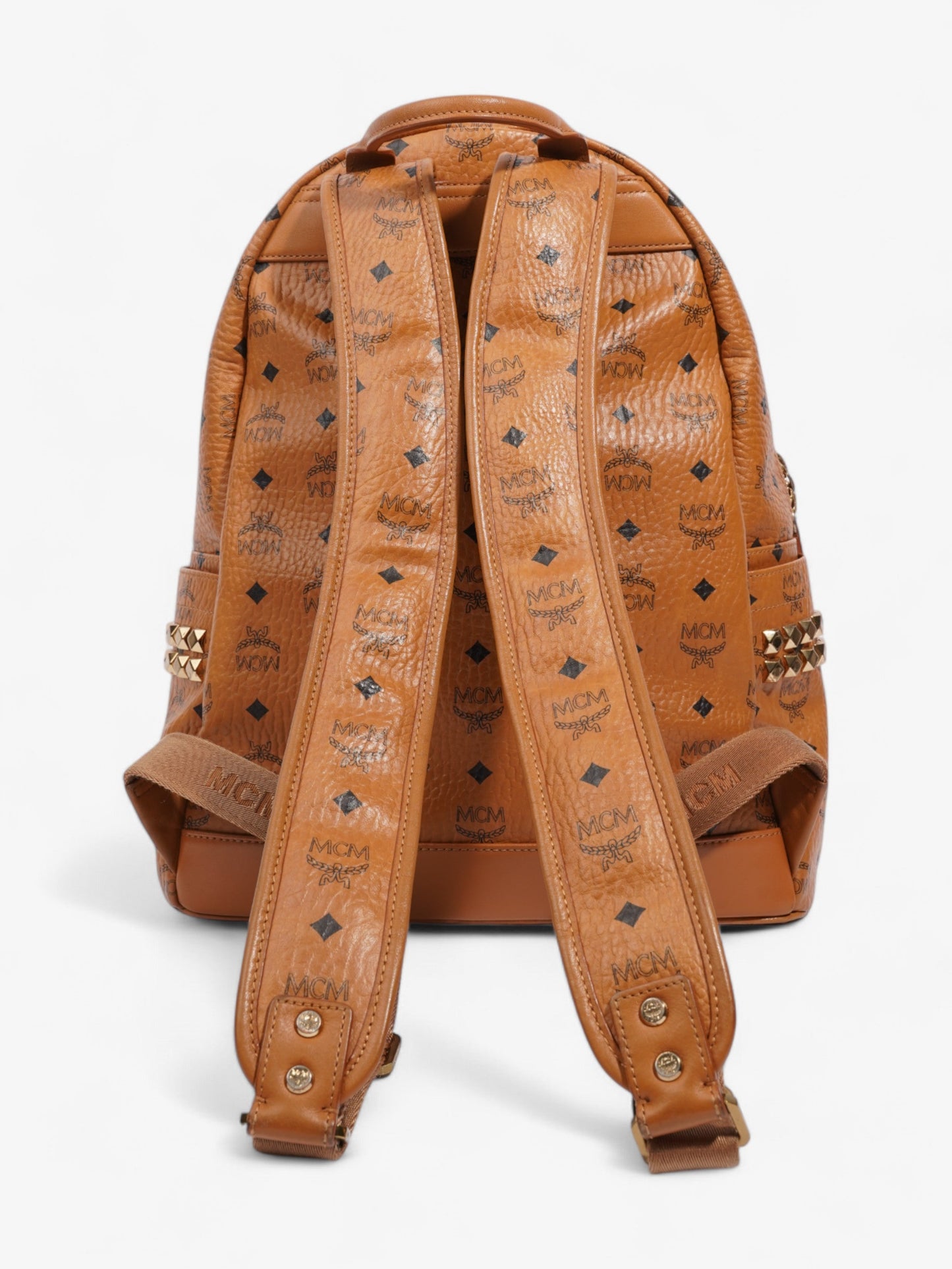 MCM Stark Backpack Cognac Leather Medium