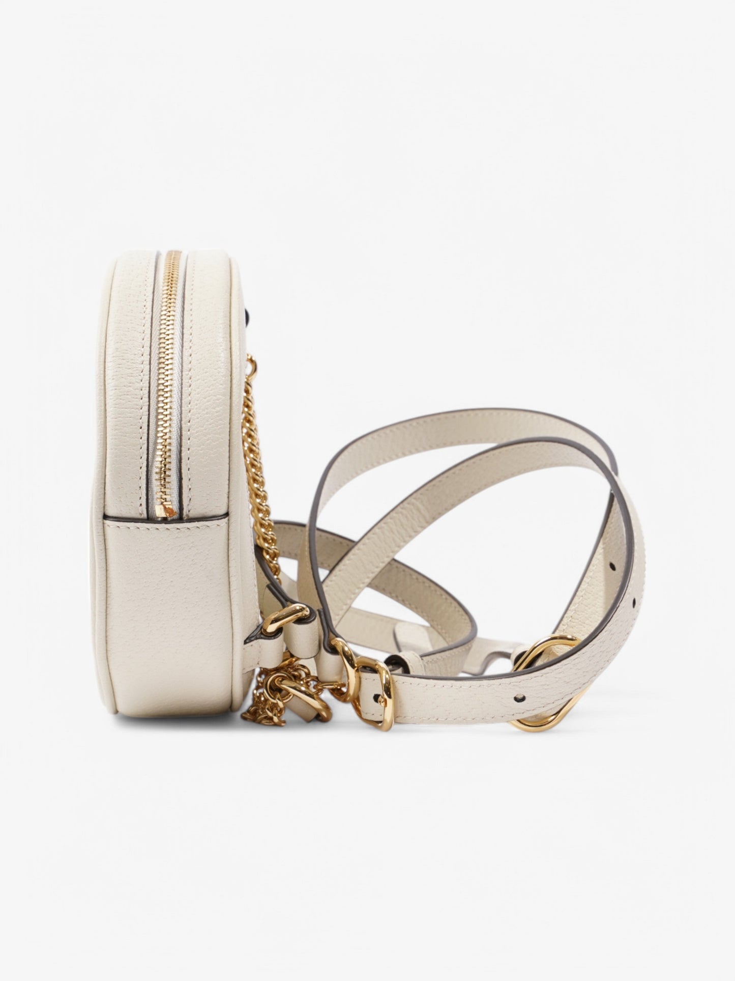 Gucci Ophidia Round Backpack White / Navy / Red Leather Mini