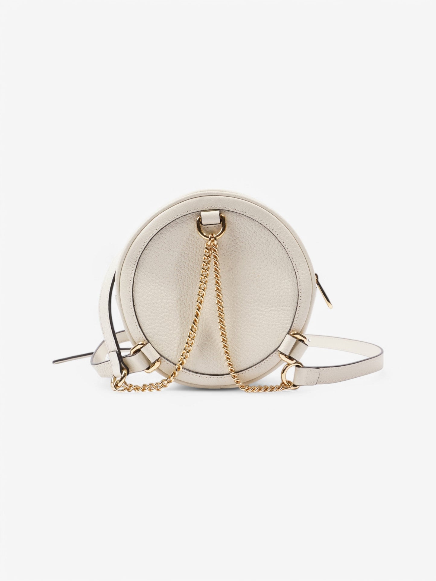 Gucci Ophidia Round Backpack White / Navy / Red Leather Mini