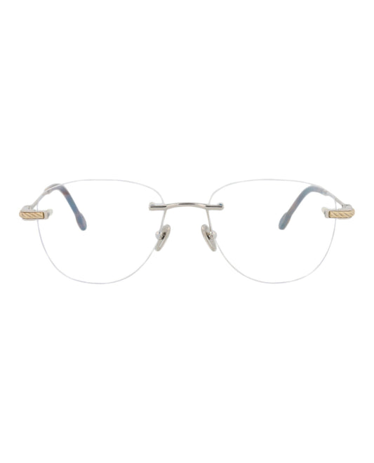 Fred Womens Round/Oval Rhodium Rhodium Transparent Fashion Designer Eyewear Rhodium Rhodium Transparent