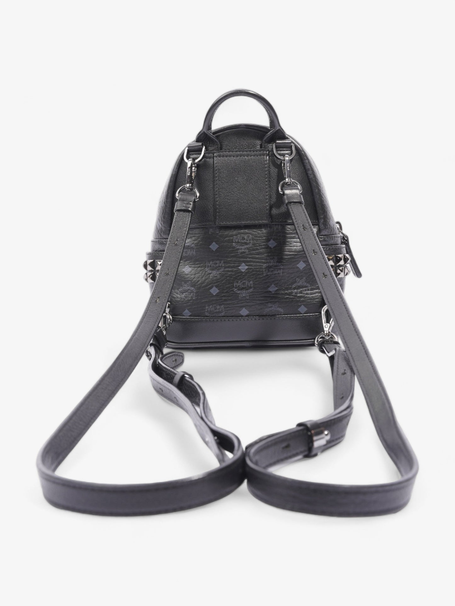 Visetos Studded Mini Backpack Black / Grey Coated Canvas