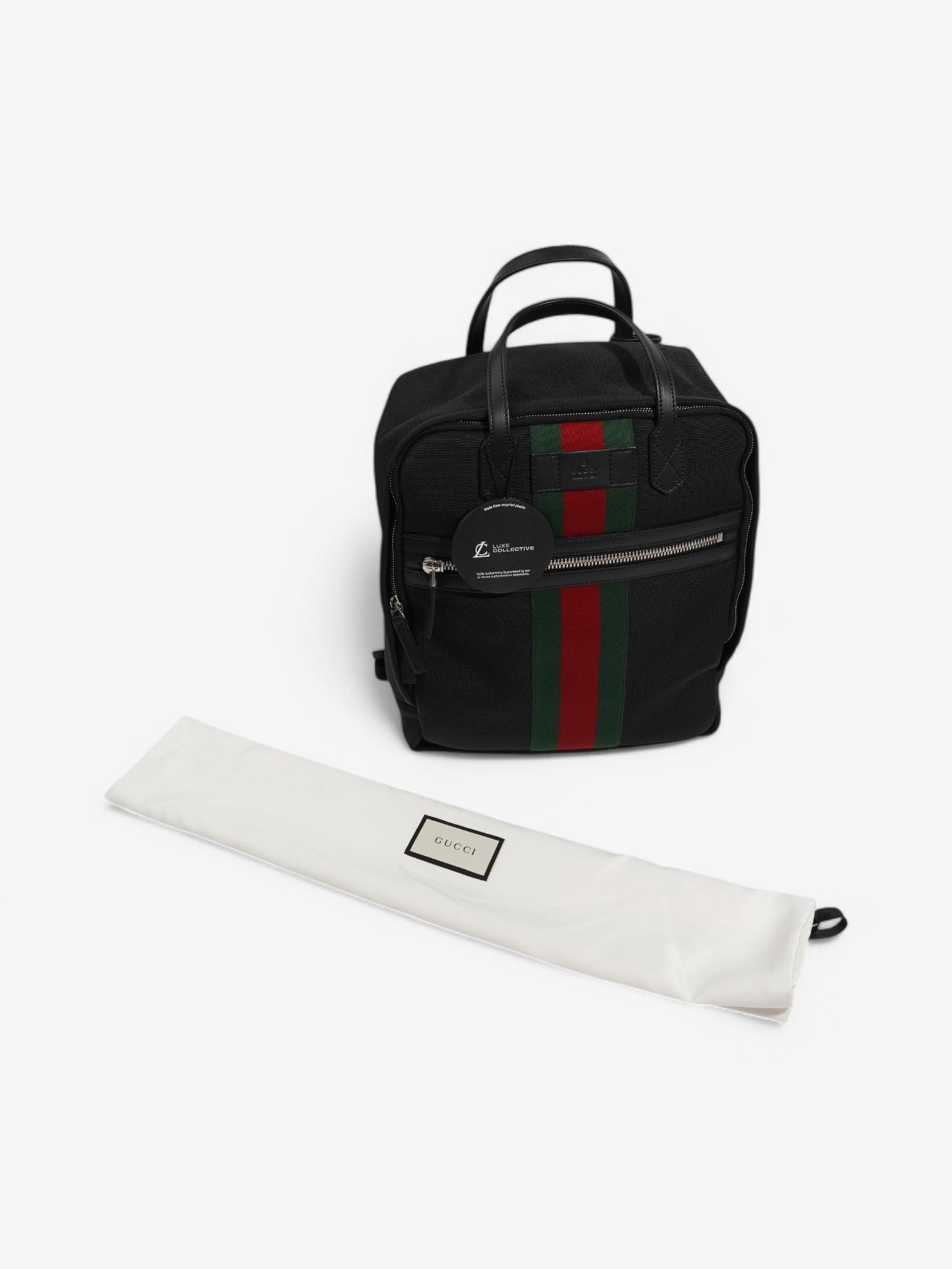 Gucci Techno Backpack Black / Green / Red Canvas