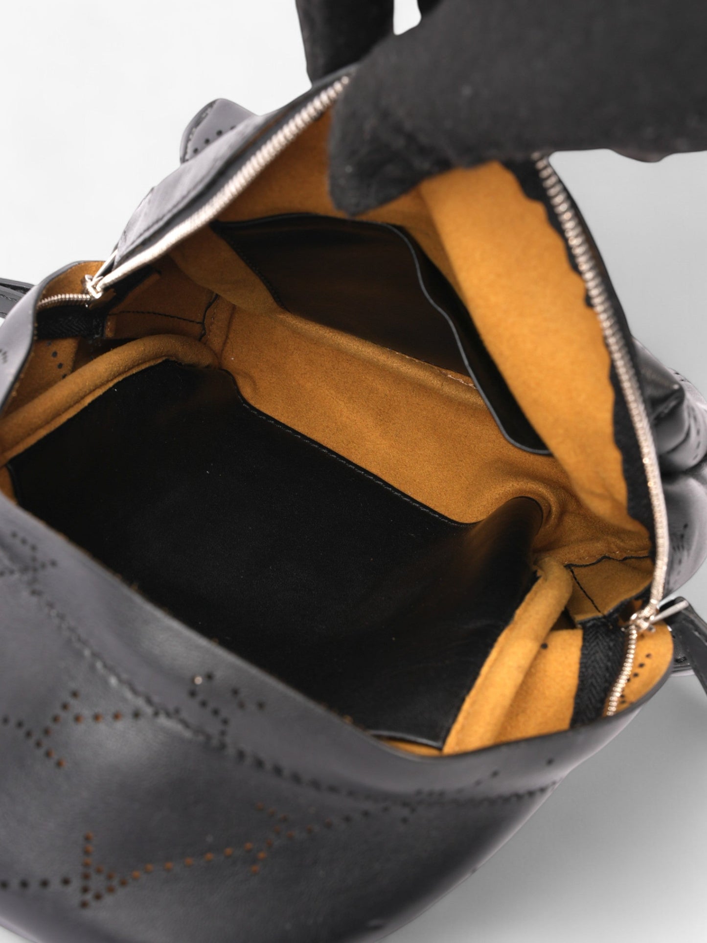 Stella McCartney Logo Embossed Backpack Black Vegan Leather Mini