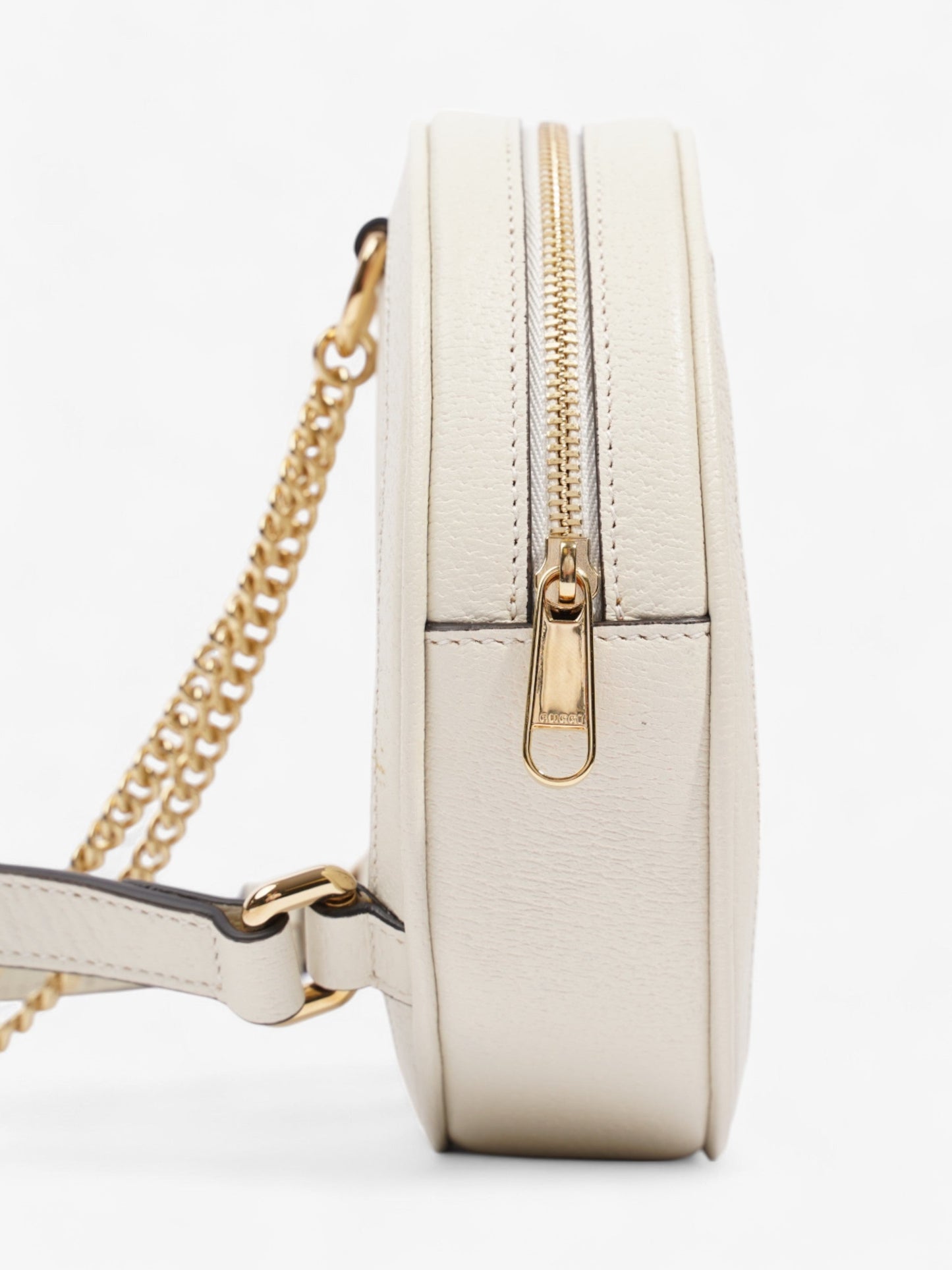 Gucci Ophidia Round Backpack White / Navy Blue / Red Leather Mini