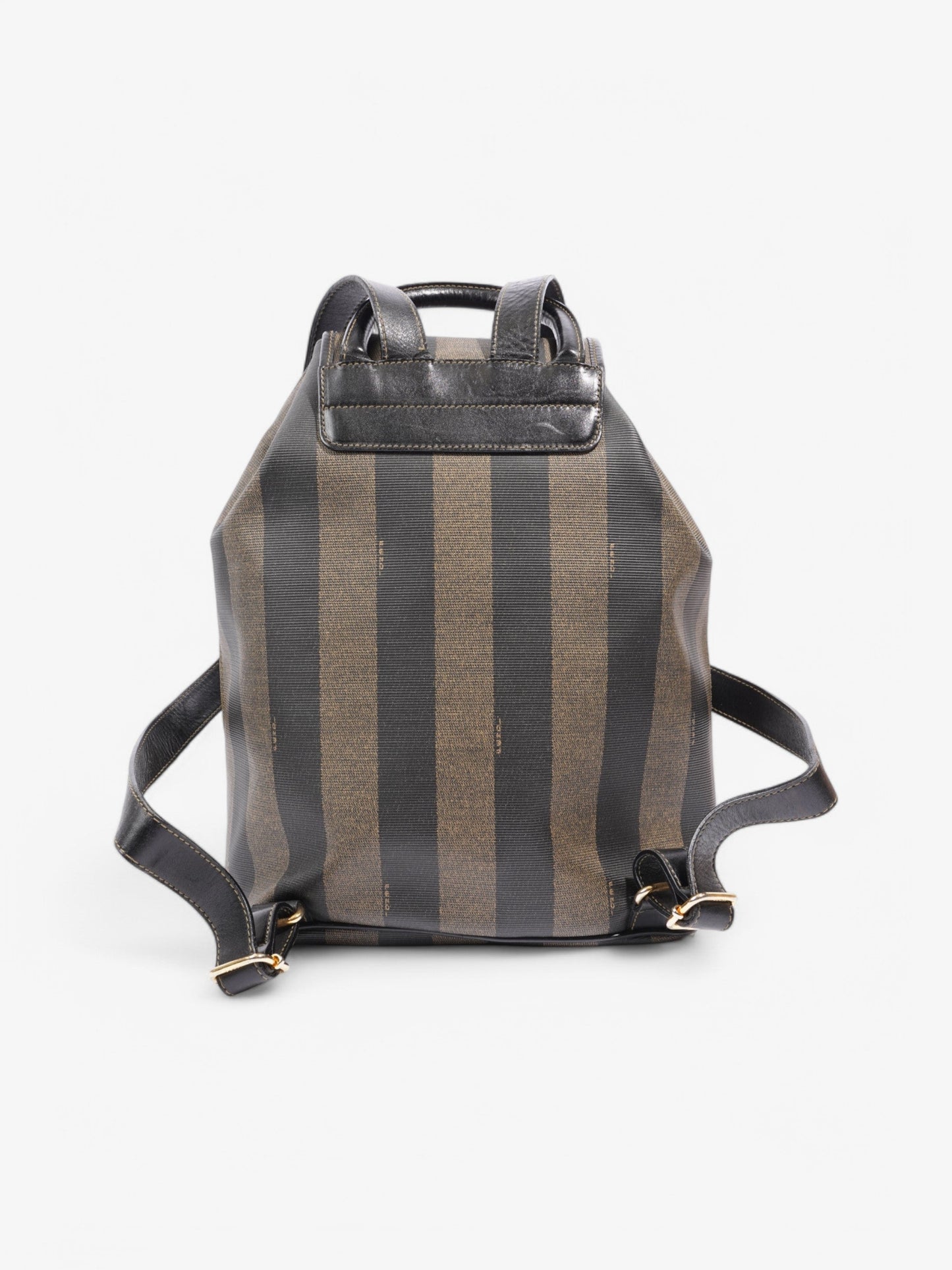 Fendi Backpack Brown / Black Coated Canvas