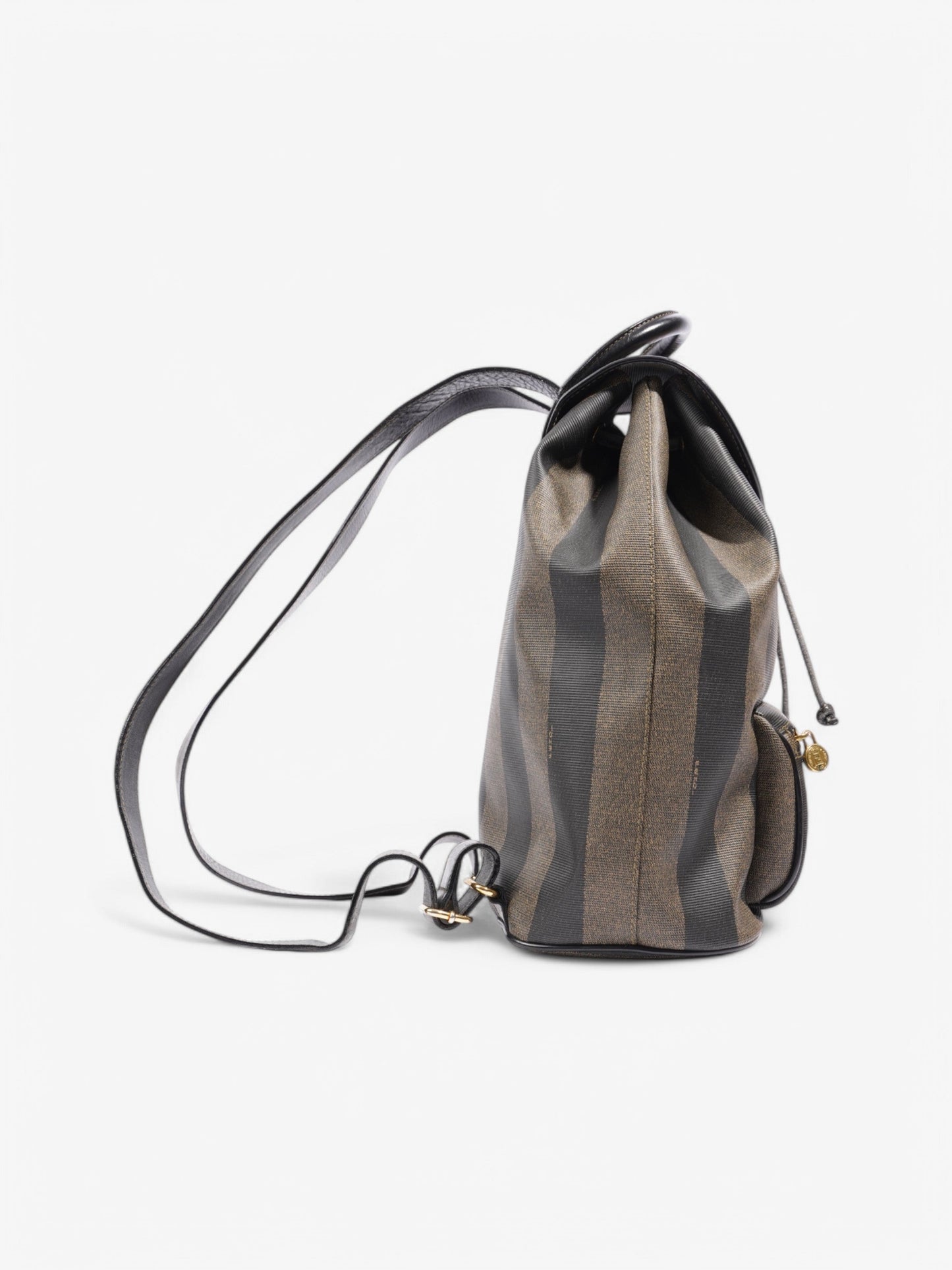 Fendi Backpack Brown / Black Coated Canvas