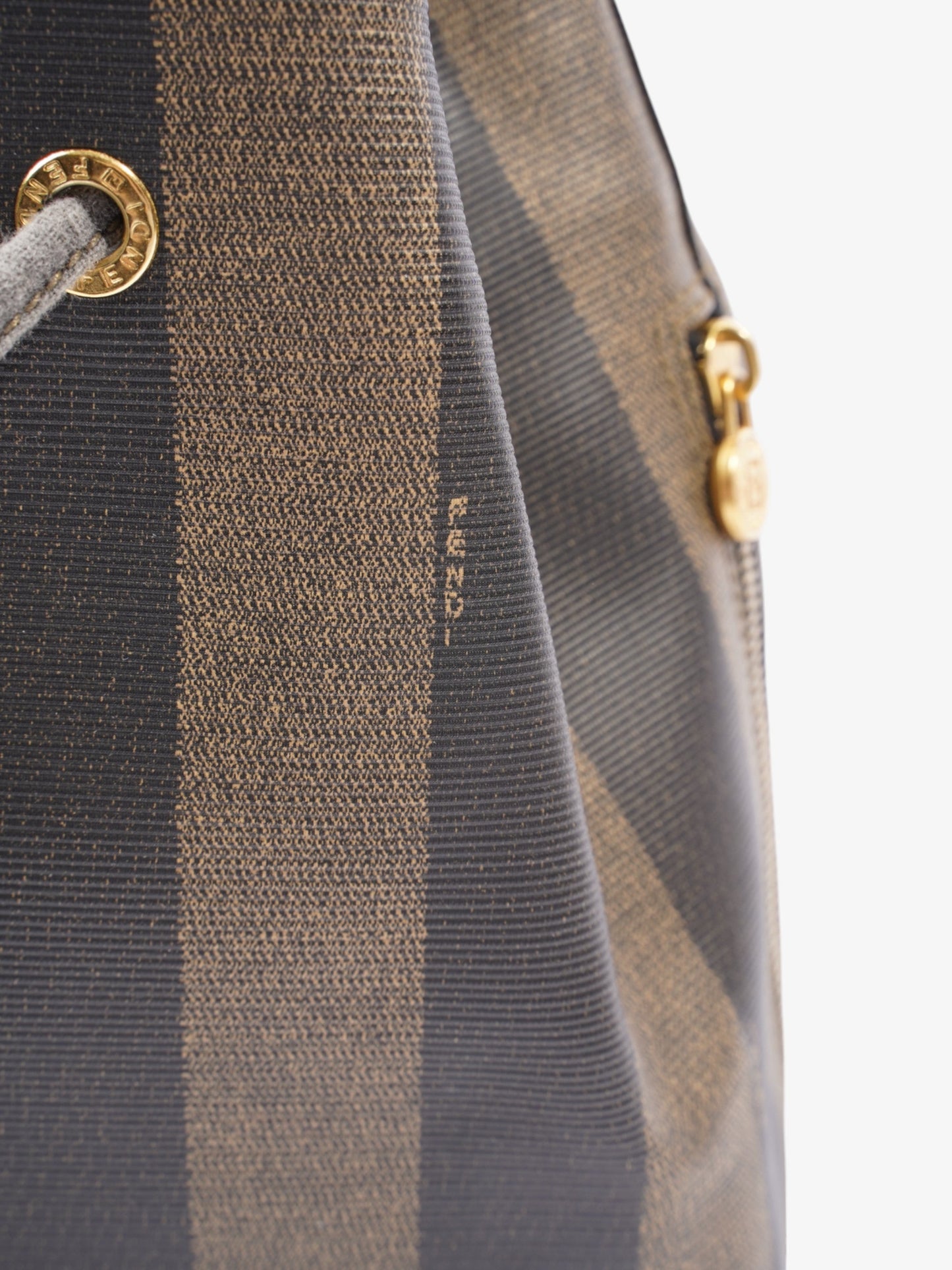 Fendi Backpack Brown / Black Coated Canvas