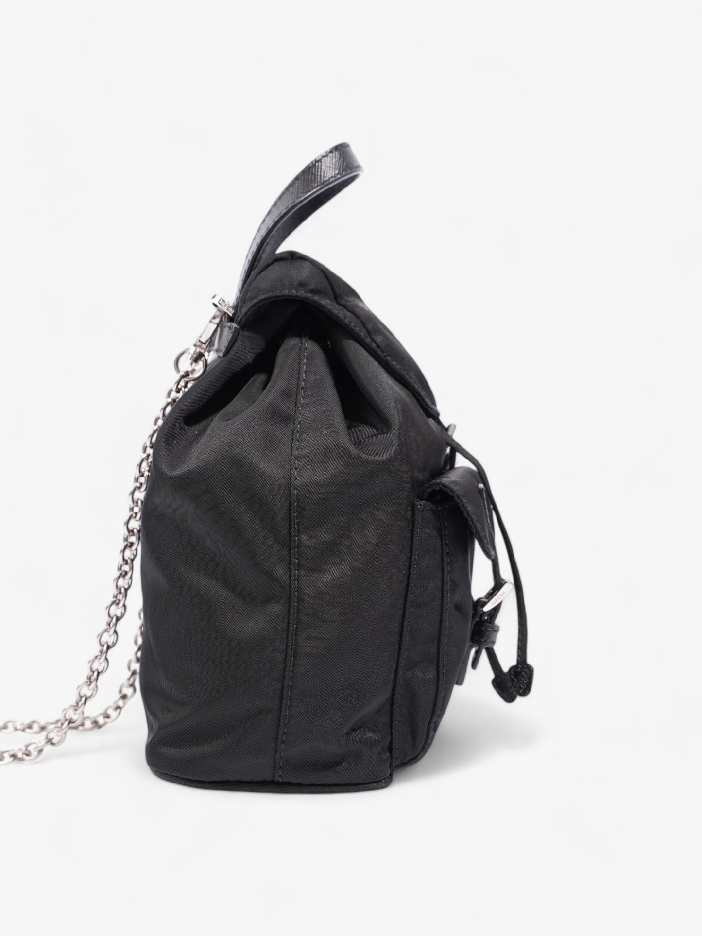 Prada Vela Backpack Black Nylon Mini