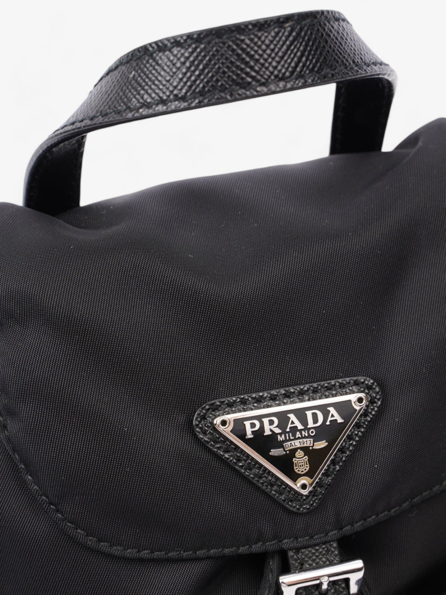 Prada Vela Backpack Black Nylon Mini