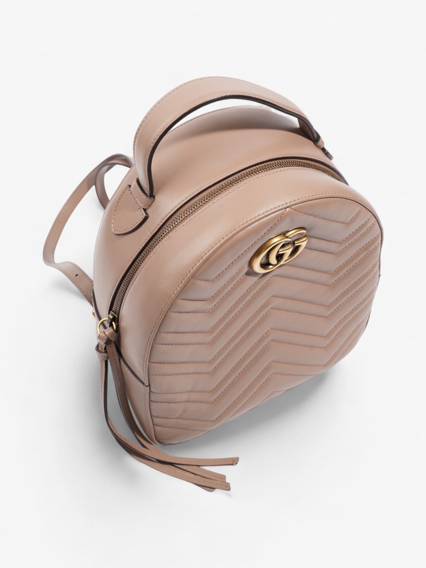 Gucci GG Marmont Backpack Dusty Pink Matelasse Leather