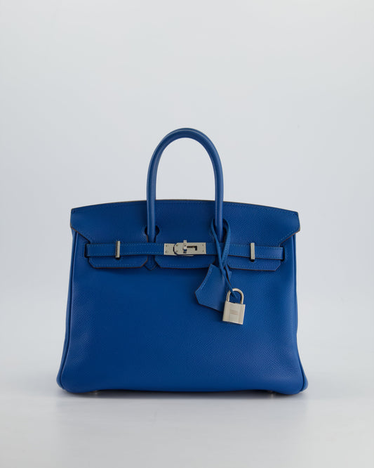 *FIRE PRICE* Hermès Birkin 25cm Retourne in Bleu De Galice Epsom Leather with Palladium Hardware
