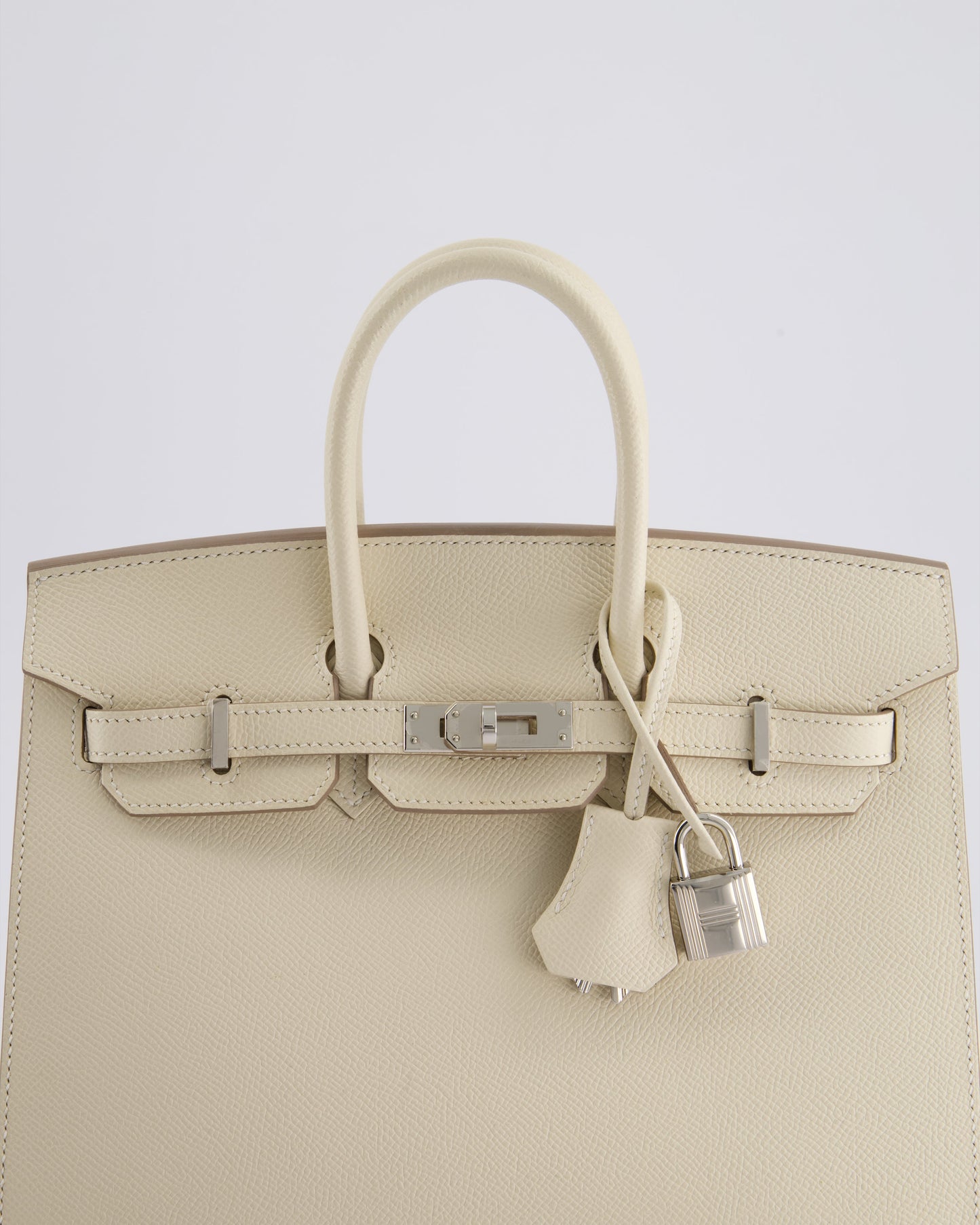 *RARE & FIRE PRICE* Hermès Birkin 25cm spectre shops Bag in Craie Epsom Leather with Palladium Hardware