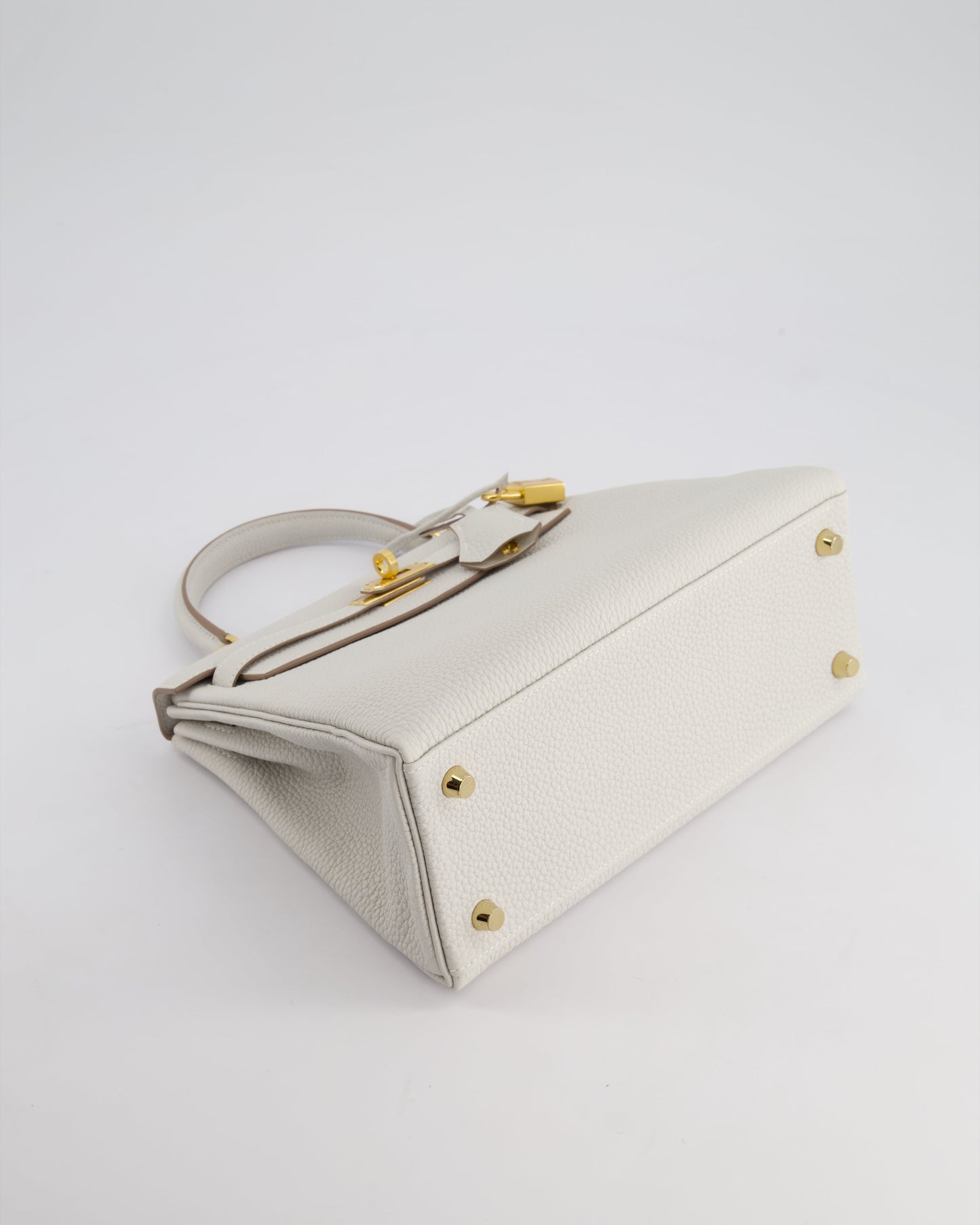 *HOLY GRAIL* Hermès Kelly Bag 25cm Retourne in Gris Perle Togo Leather with Gold Hardware