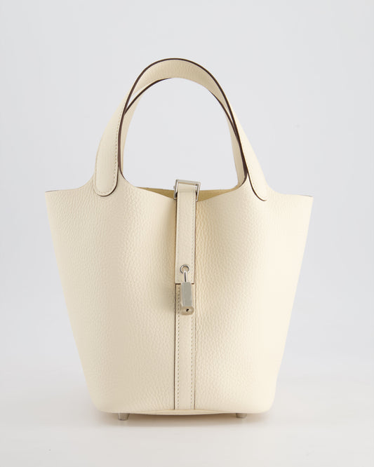*HOT & RARE* Hermès Picotin Bag 18cm in Nata Clemence Leather with Palladium Hardware