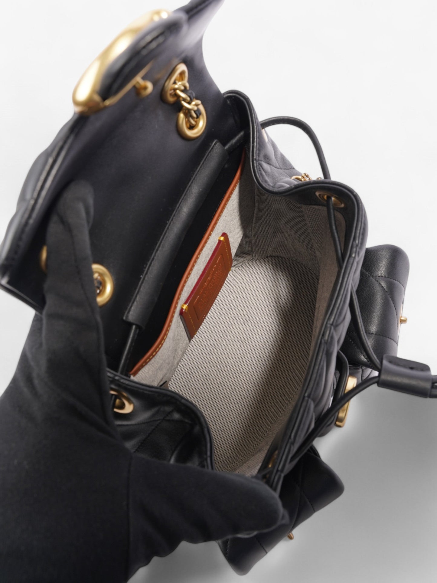 Coach Tabby Backpack Black Leather