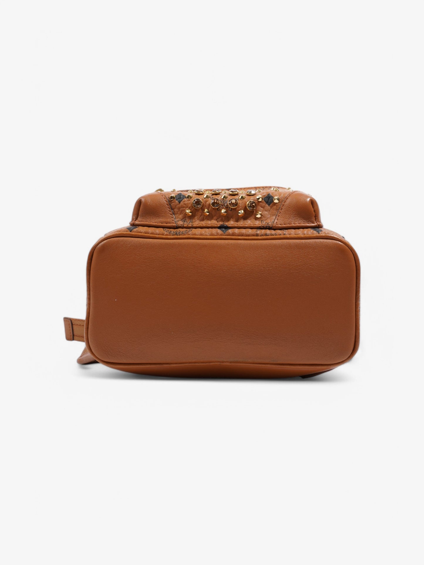 MCM MCM Swarovski Crystal Stark Backpack Cognac Leather Mini