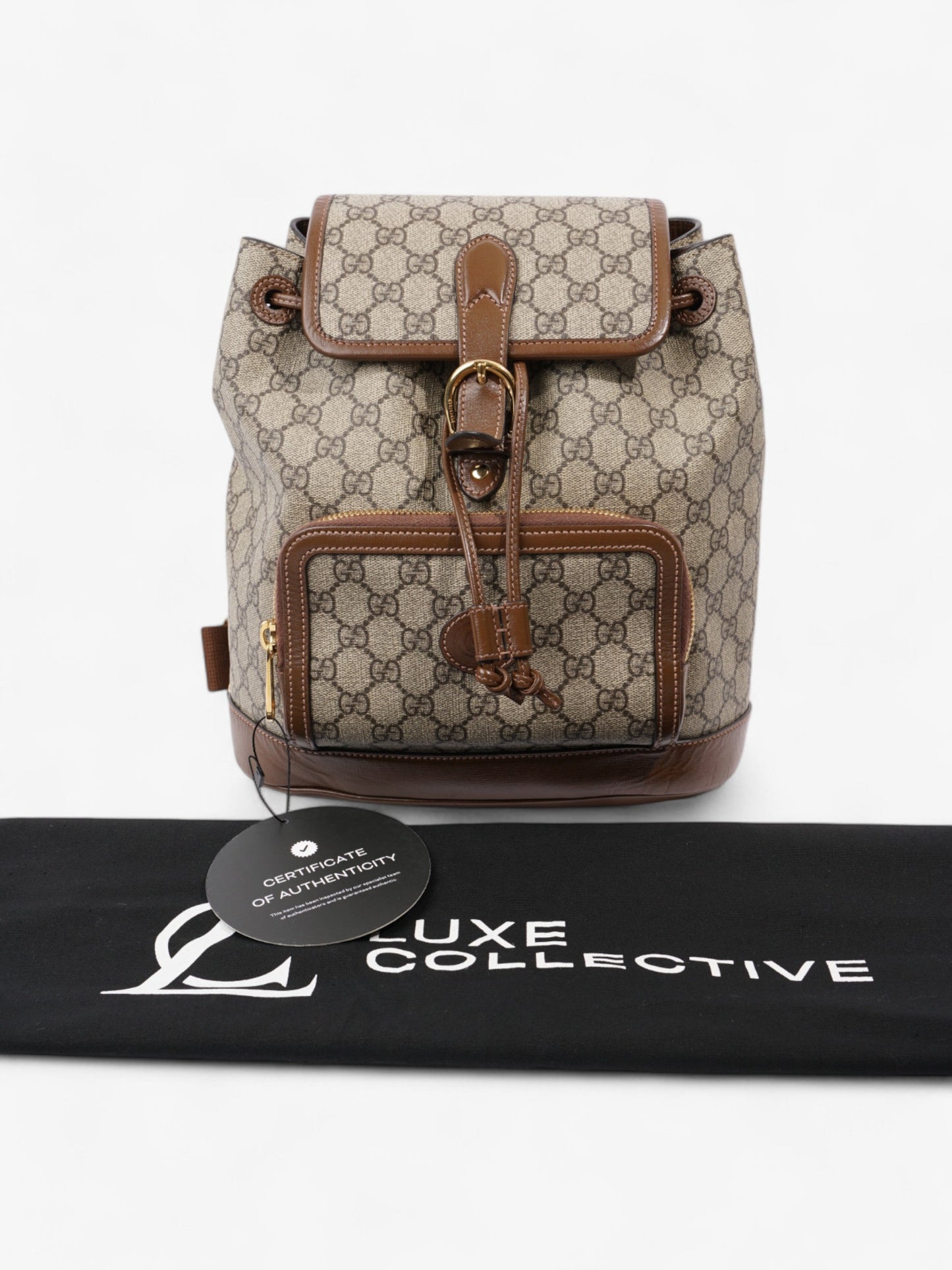 Gucci GG Backpack GG Supreme / Brown Canvas Small