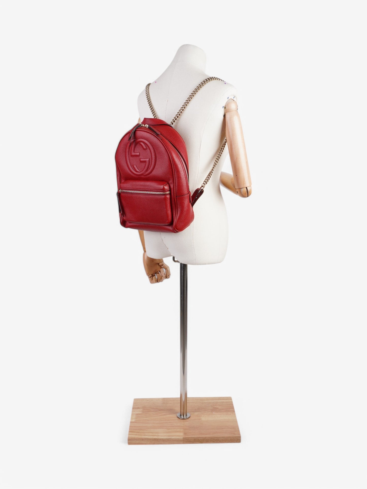 Gucci Soho Disco Backpack Red Leather