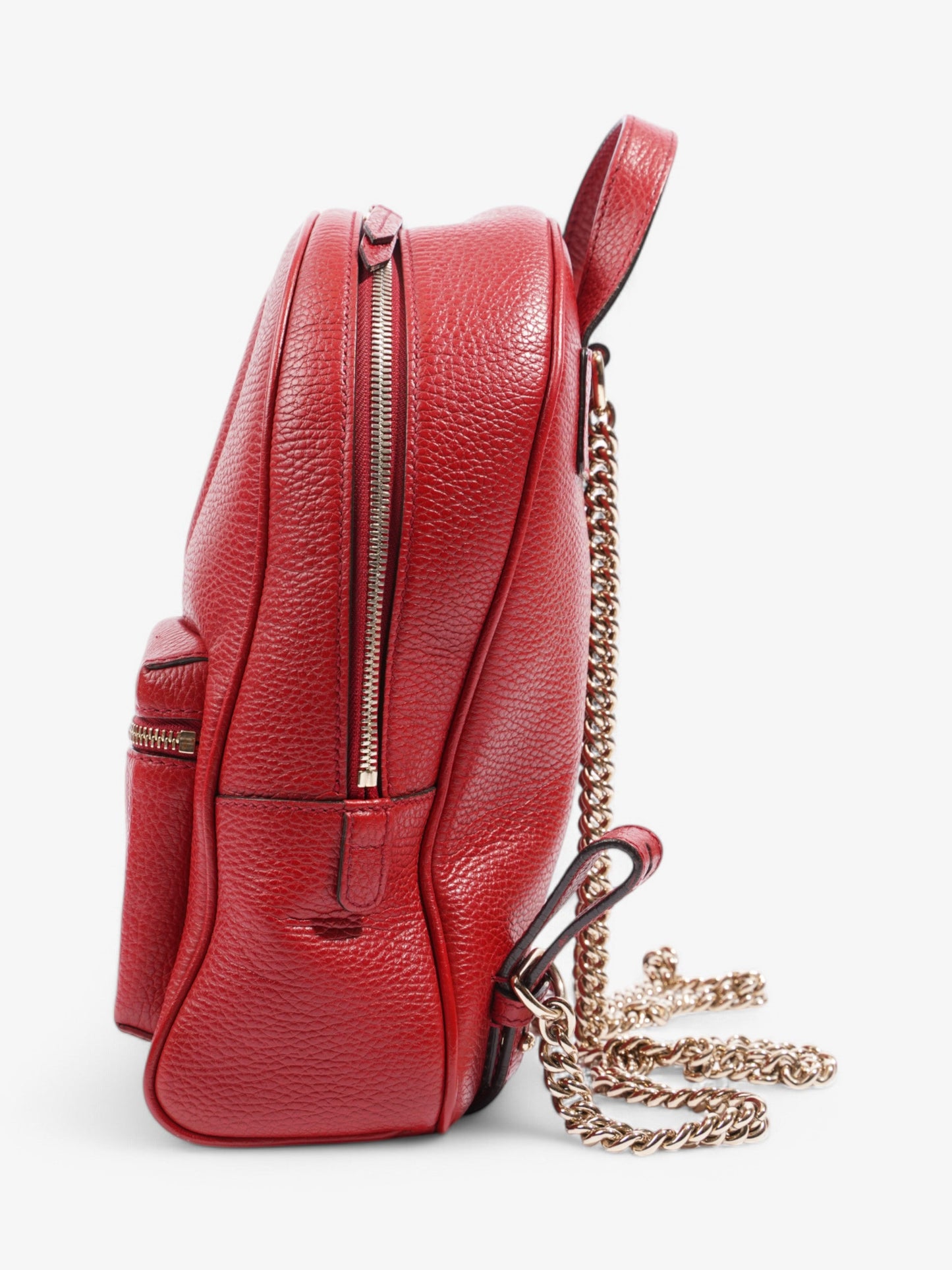 Gucci Soho Disco Backpack Red Leather