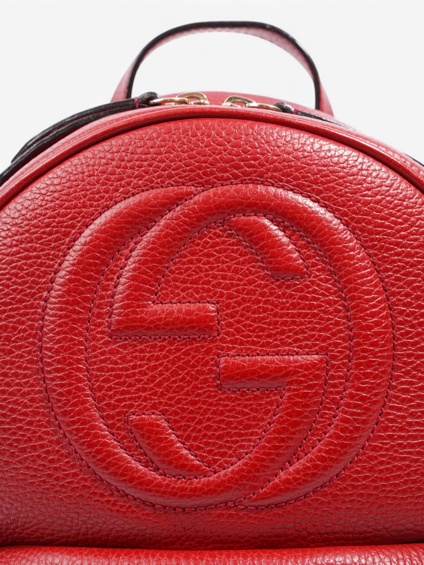 Gucci Soho Disco Backpack Red Leather