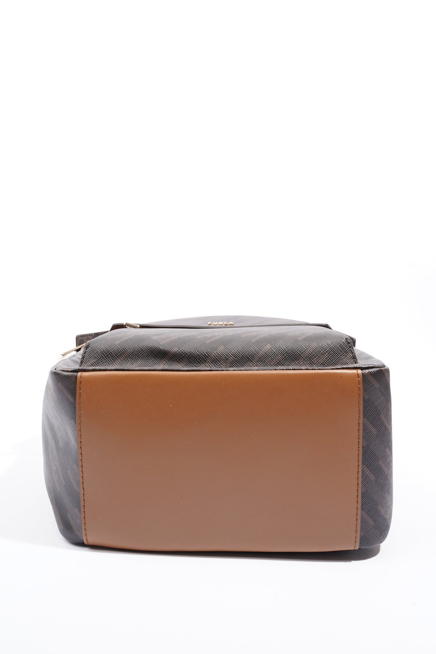 Furla Backpack Black / Brown Coated Canvas