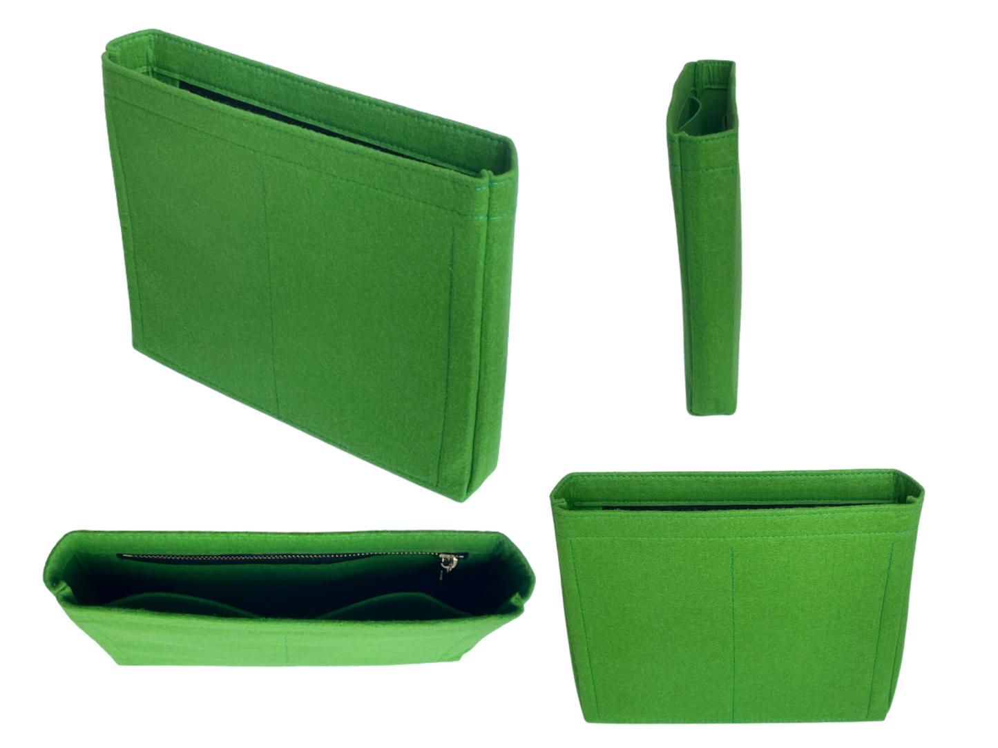 For [19 SHOPPING BAG] Felt Purse Organizer Shaper Liner Protector Lining Tote Bag Insert (Slim with Zipper)