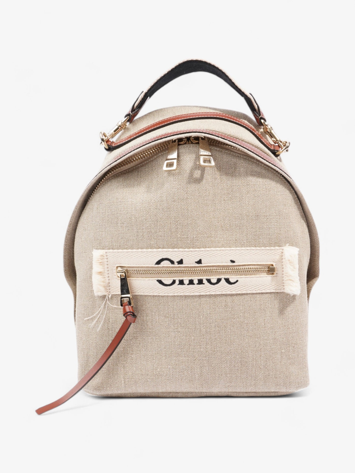 Chloe Woody Backpack Sepia Brown Cotton