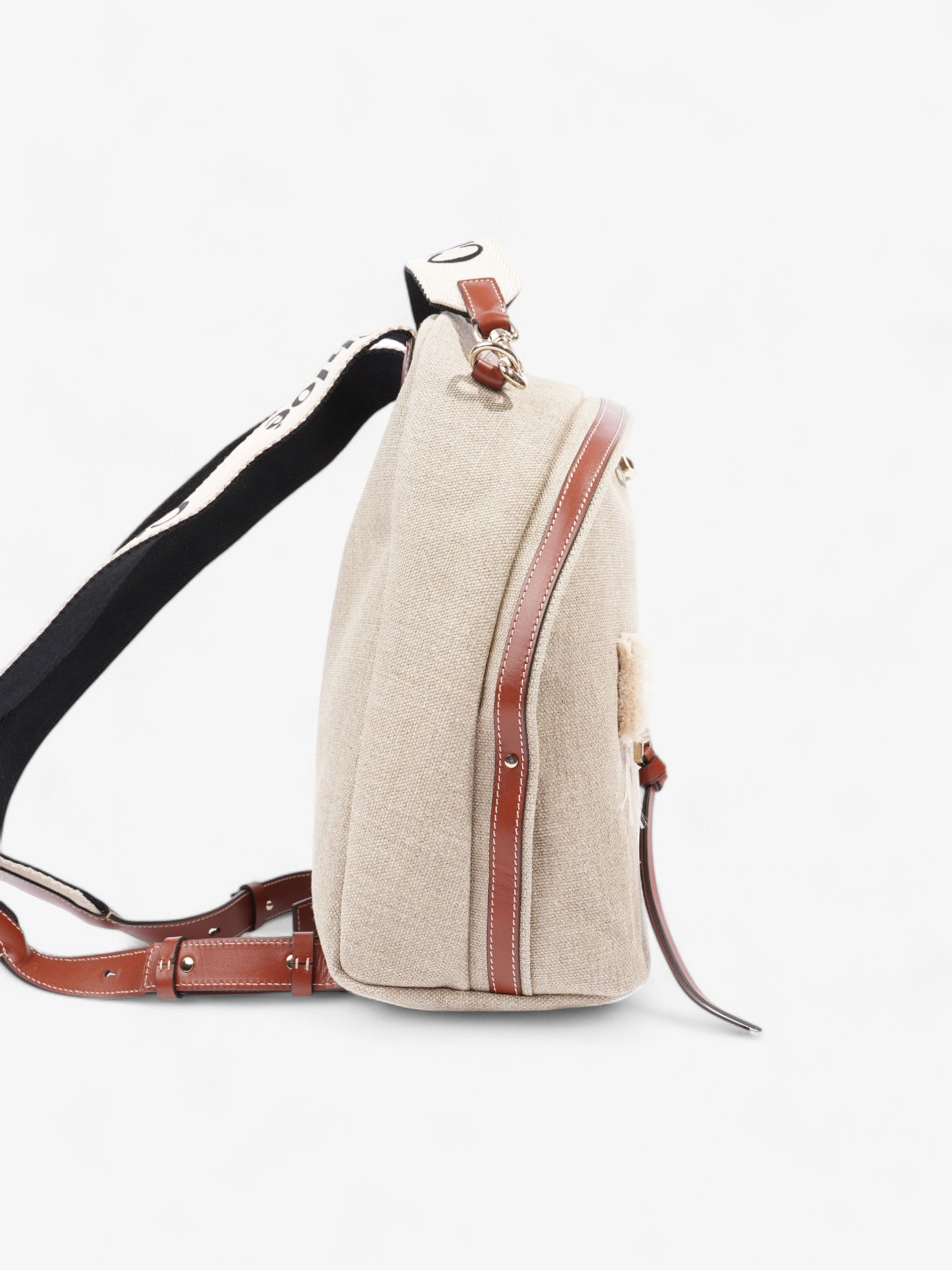 Chloe Woody Backpack Sepia Brown Cotton