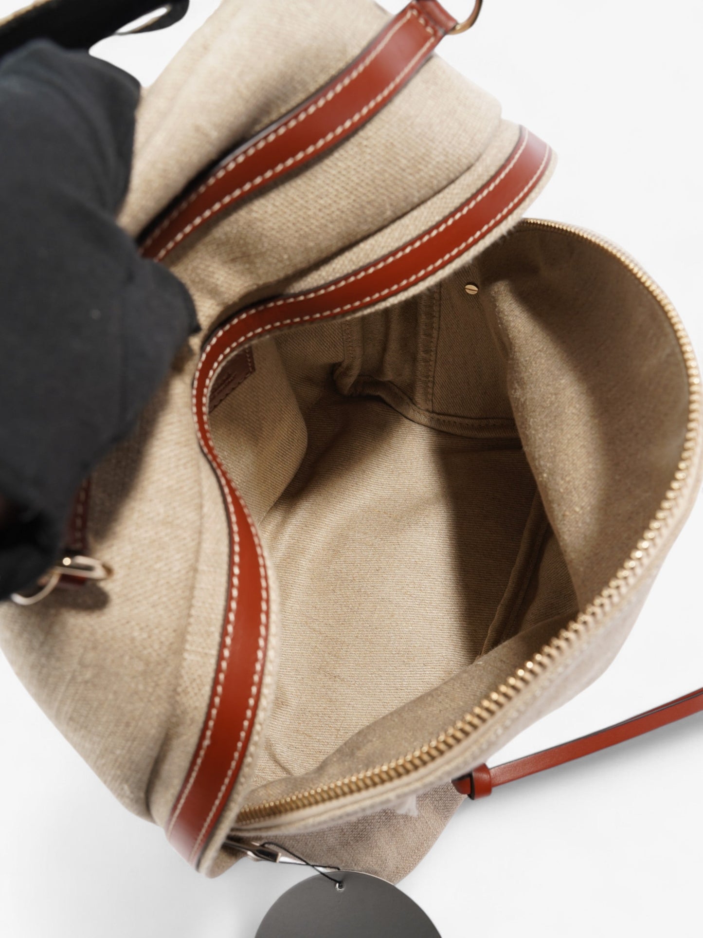 Chloe Woody Backpack Sepia Brown Cotton