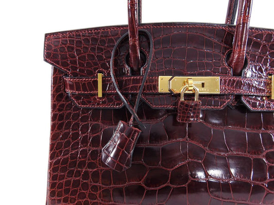 Hermes Bordeaux Alligator Birkin
